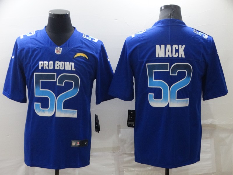 Men's Los Angeles Chargers Khalil Mack #52 Blue ALL STAR Jersey